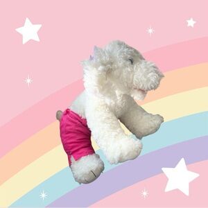 Build A Bear BABW White French Poodle Stuffed  Animal Dog Puppy  Sound Button